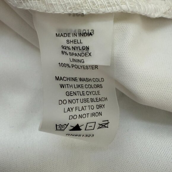 Vince Camuto Puff Sleeve Lace Textured Blouse Women's Small White Layered Boho - Picture 11 of 12